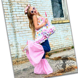 Bougie Britches Stretch Denim with Red Gingham Ruffles